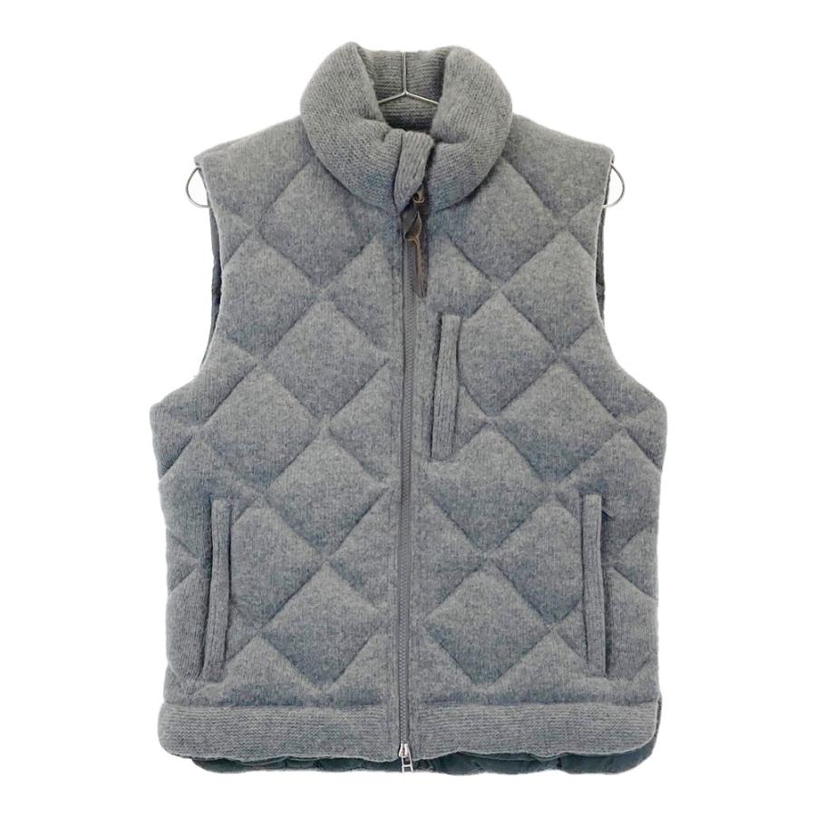 く*た様 THREE DOTS スリードッツ　カシミヤ混メンズ ダウンベスト グ three dots スリードッツ カシミヤ混 ダウンベスト グレー系 S メンズ