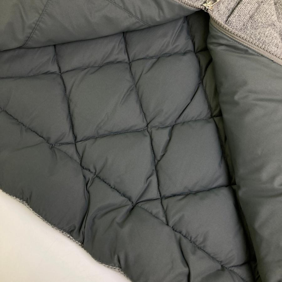 three dots スリードッツ カシミヤ混 ダウンベスト グレー系 S メンズ