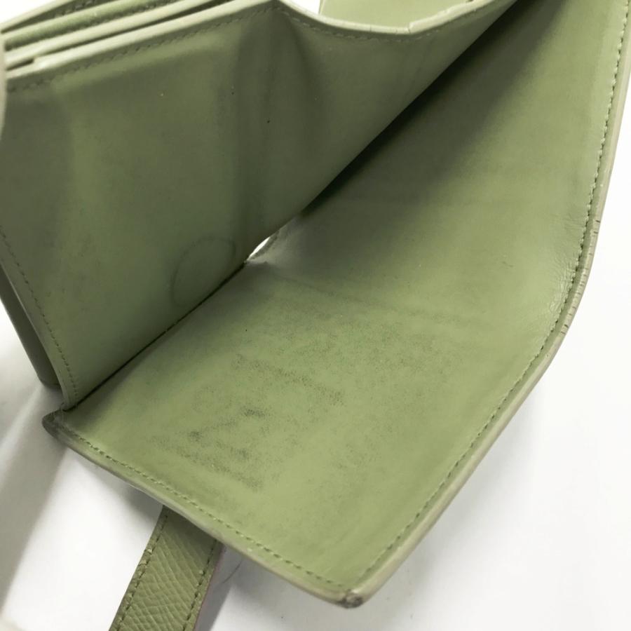 CELINE セリーヌ U-FC-0241 二つ折り財布 グリーン系 レディース