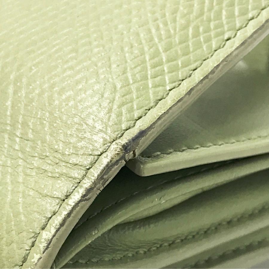 CELINE セリーヌ U-FC-0241 二つ折り財布 グリーン系 レディース