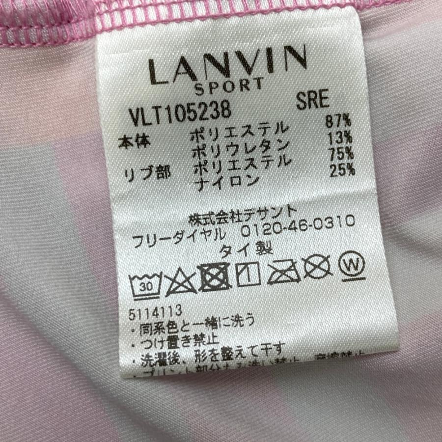 LANVIN SPORT ランバン スポール 長袖ポロシャツ ラメ 総柄 ピンク系