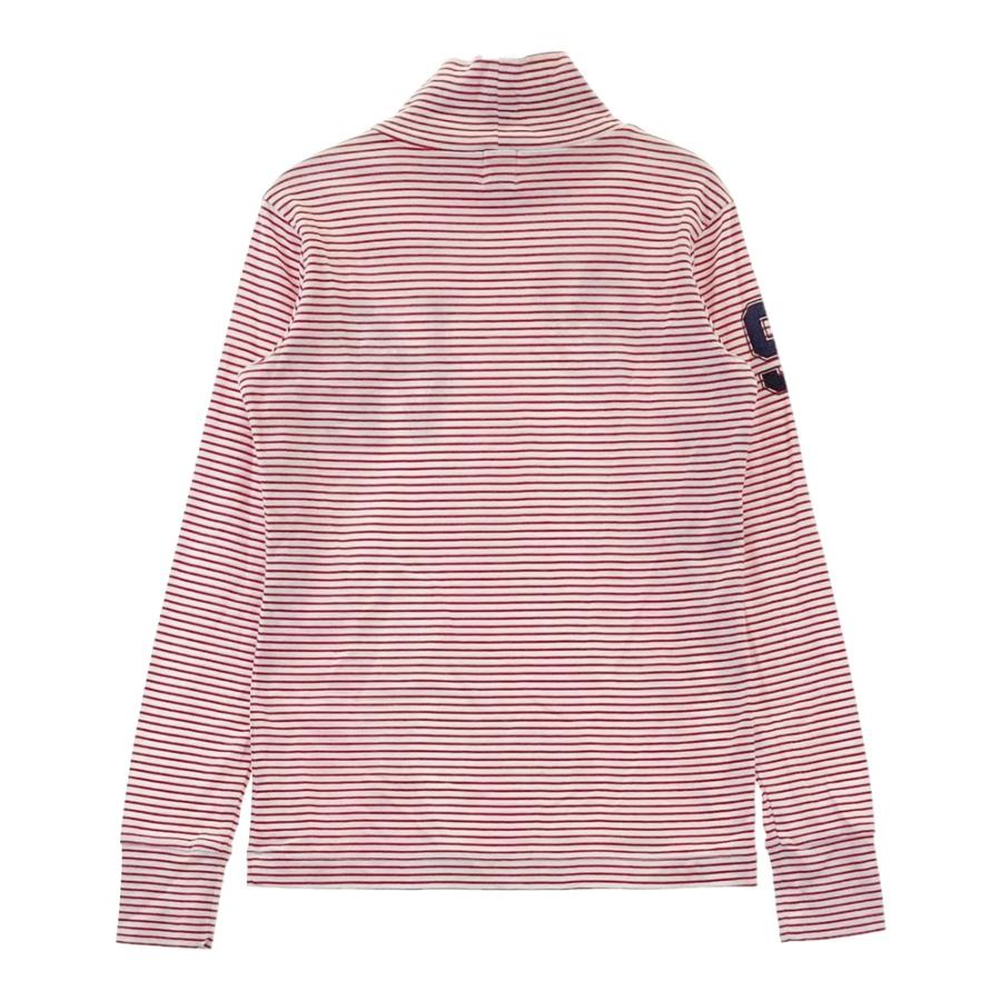 ARCHIVIO アルチビオ ハイネック 長袖Tシャツ ロゴプリント ボーダー柄