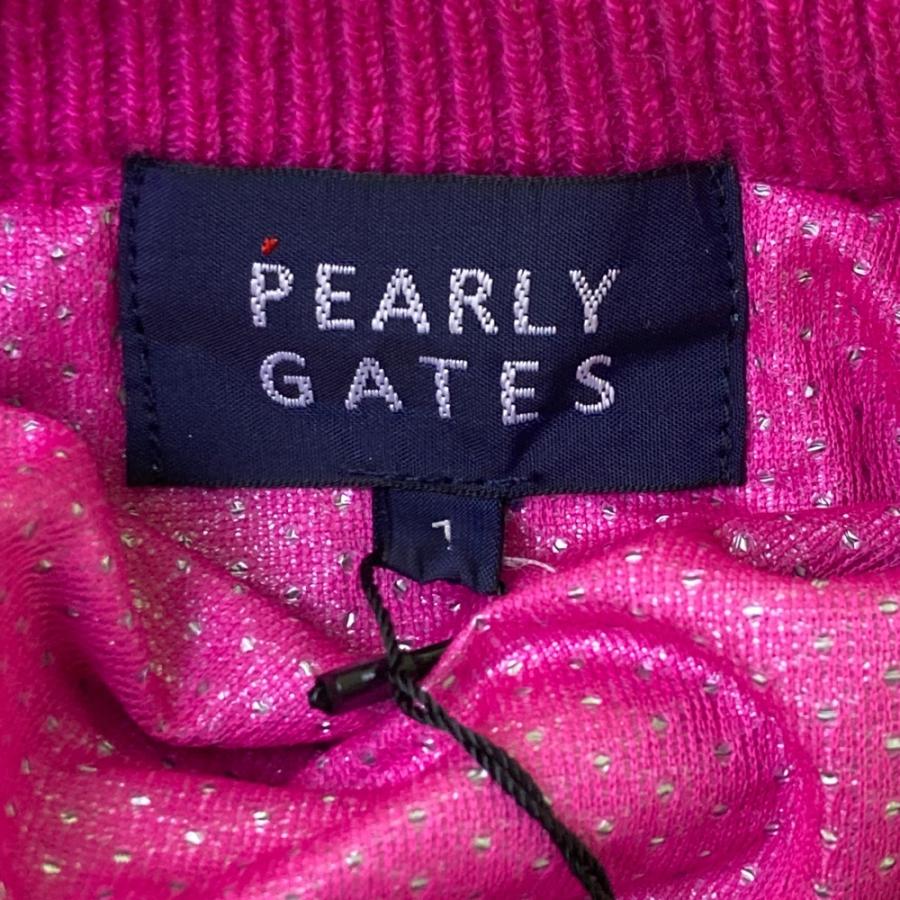 サイズ：1 PEARLY GATES パーリーゲイツ  ニットパーカー ボーダー柄 ピンク系 [240101669982] ゴルフウェア レディース ストスト PEARLY GATES（パーリーゲイツ） 【新品】PEARLY GATES ニットセーター
