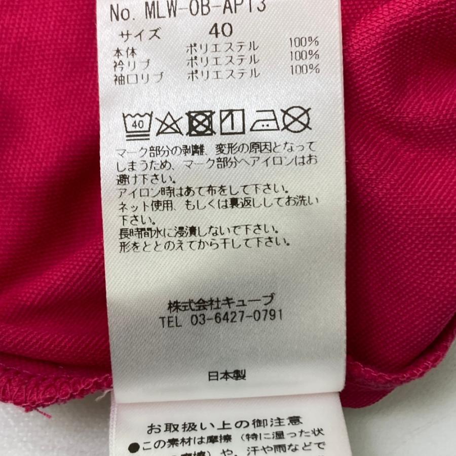 MARK\u0026LONA マークアンドロナ  ノースリーブポロシャツ スカル ロゴ総柄 ピンク系 40 ゴルフウェア レディースの画像