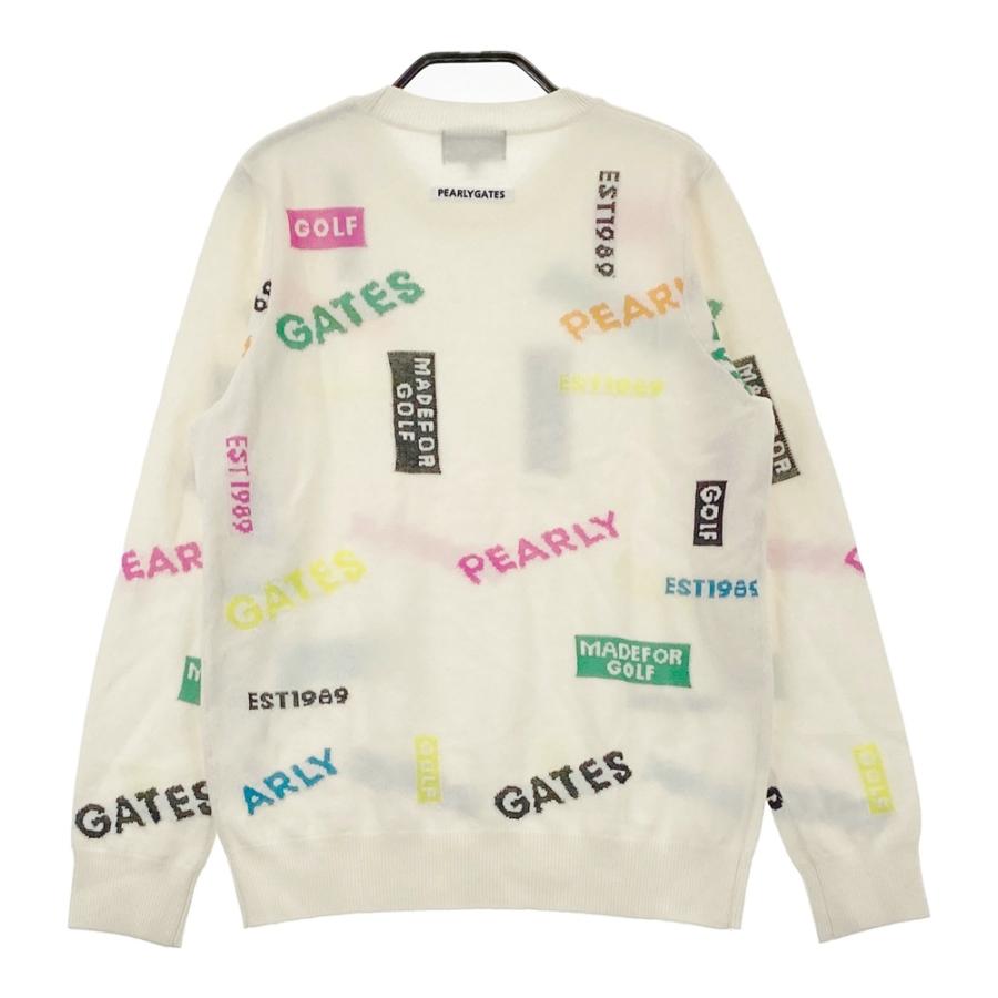 PEARLY GATES パーリーゲイツ カシミヤ混 ニットセーター ロゴ柄