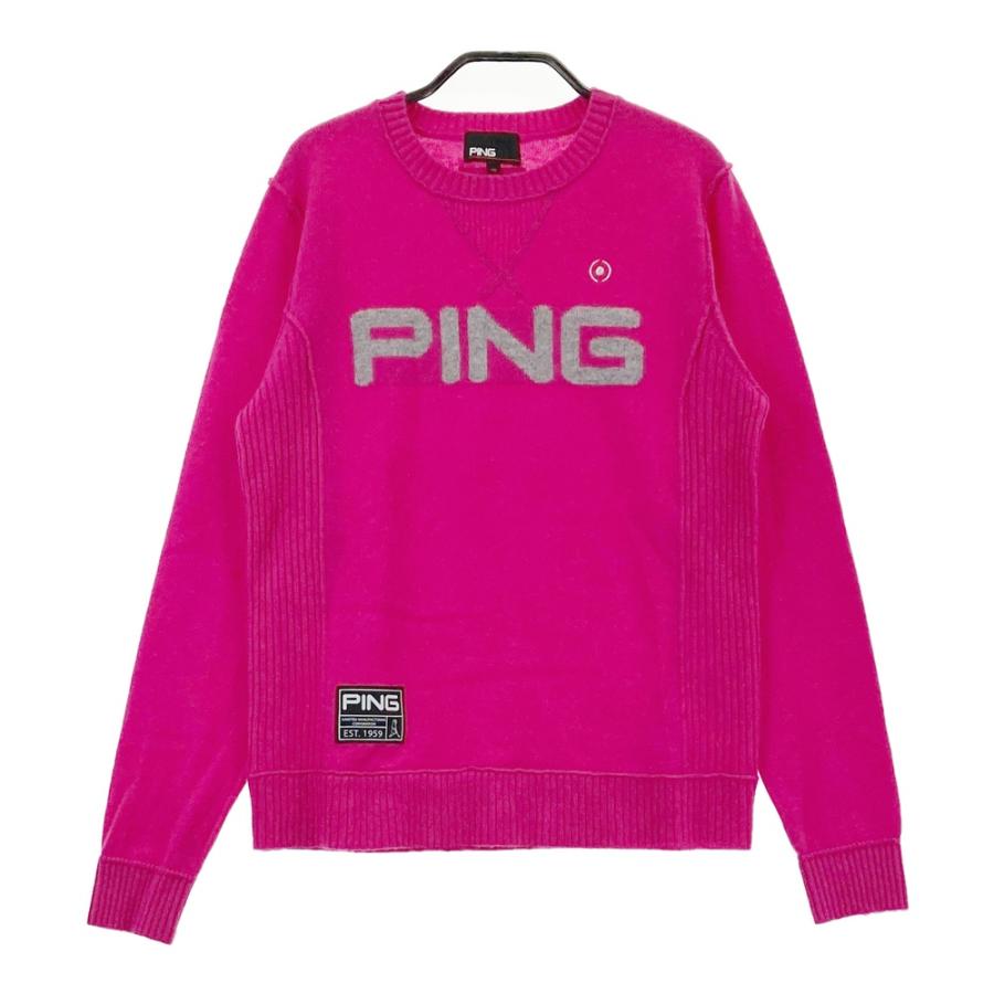 PING ピン カシミヤ ニットセーター ピンク系 M ゴルフウェア