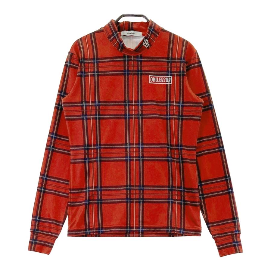 RUSSELUNO ラッセルノ 裏起毛 ハイネック 長袖Tシャツ ルチャ チェック