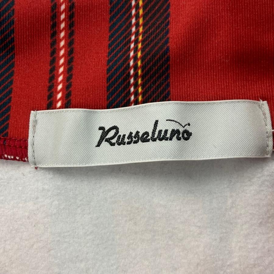 RUSSELUNO ラッセルノ 裏起毛 ハイネック 長袖Tシャツ ルチャ チェック