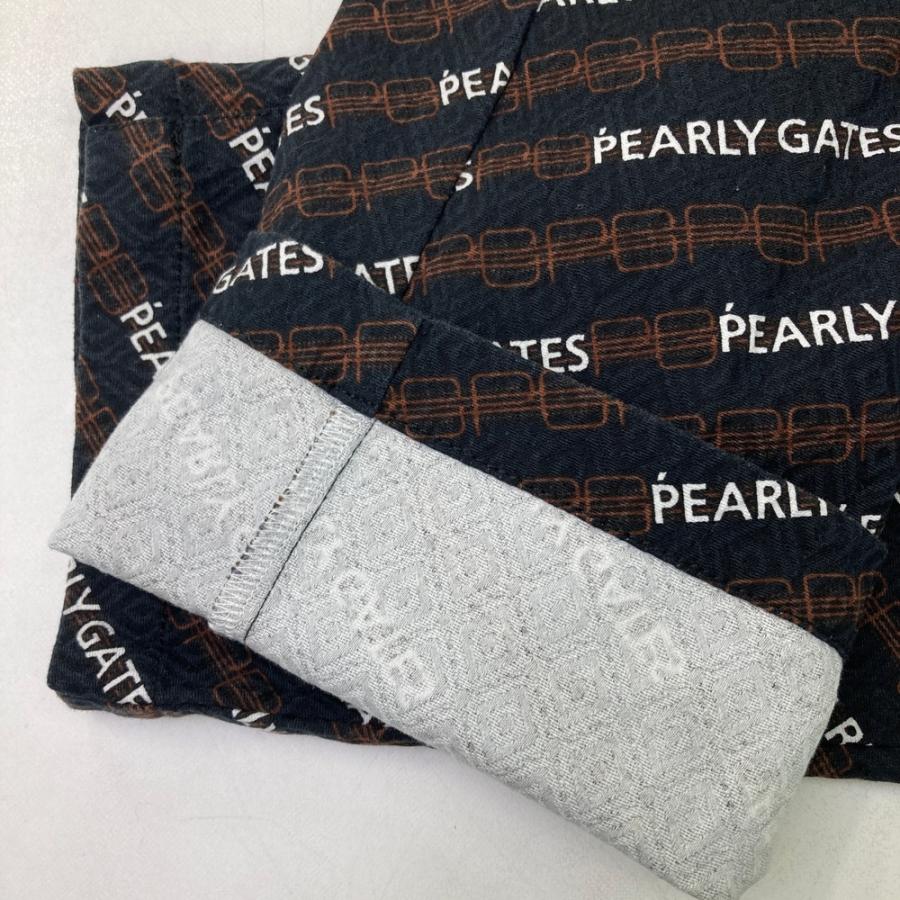 【美品】 パーリーゲイツ PEARLY GATES 総柄 ストレッチパンツ 6 PEARLY GATES パーリーゲイツ ストレッチパンツ 総柄 ネイビー系 6