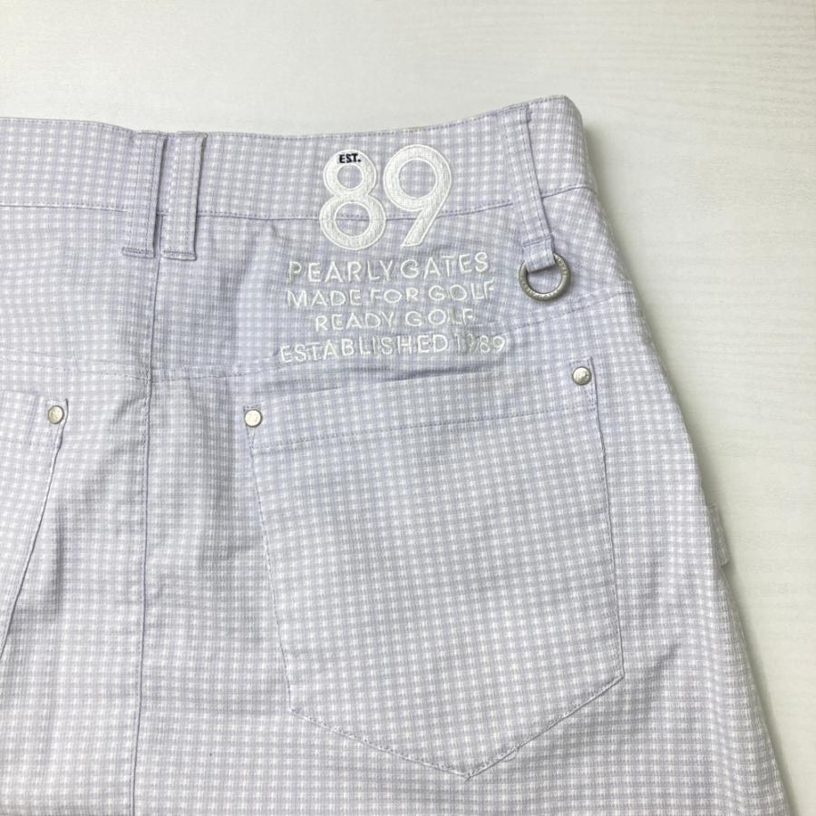 PEARLY GATES パーリーゲイツ  ストレッチスカート チェック柄 グレー系 1 ゴルフウェア レディースの画像
