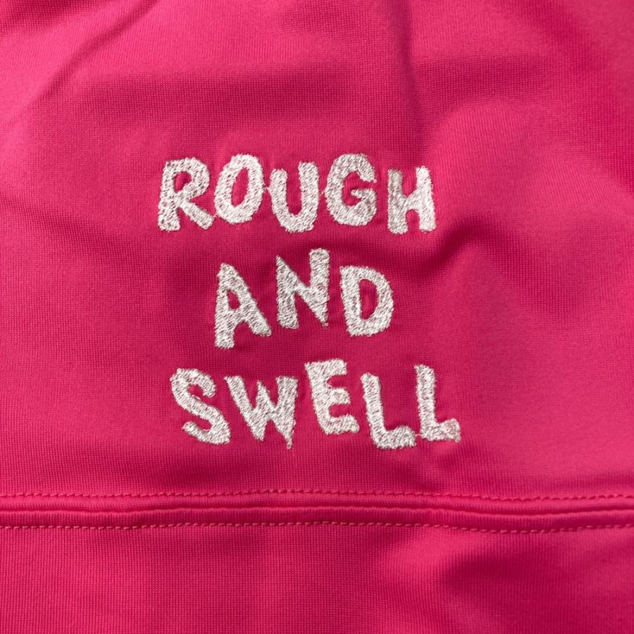 【新品】ROUGH\u0026SWELL ラフアンドスウェル  ボタンダウン 半袖ポロシャツ 刺繍  ピンク系 S ゴルフウェア メンズの画像