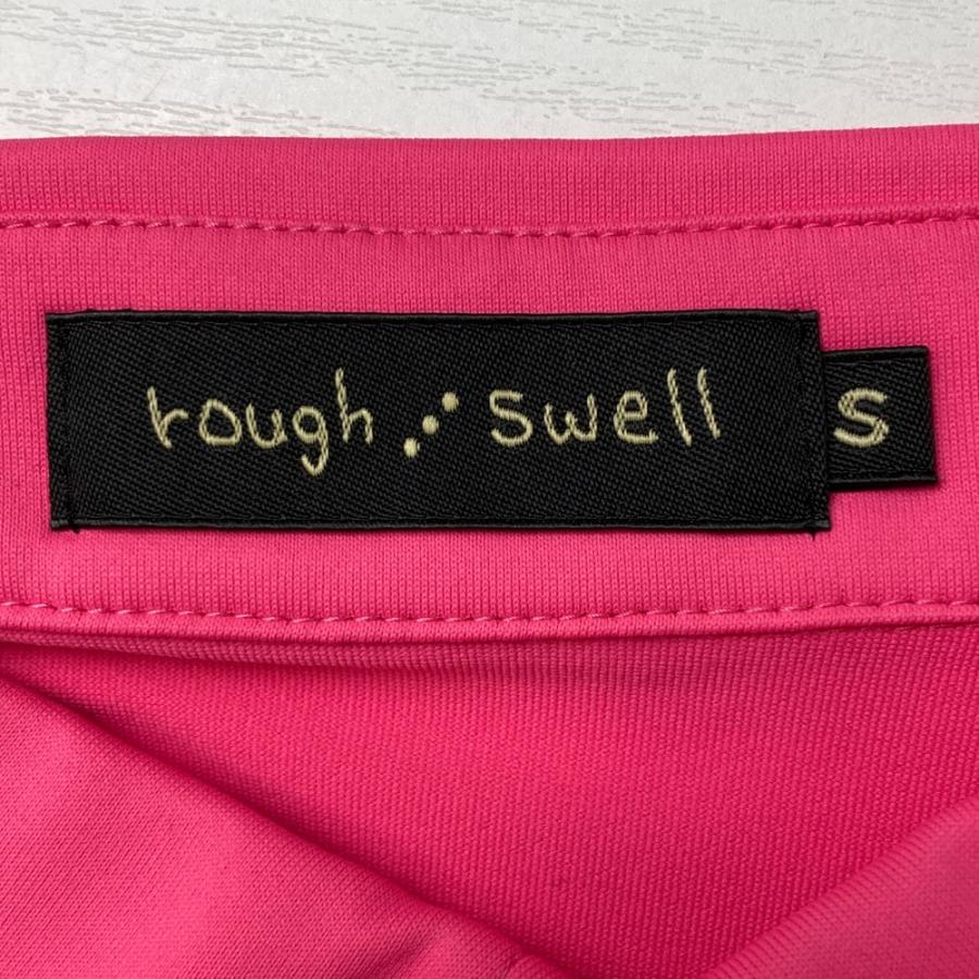 【新品】ROUGH\u0026SWELL ラフアンドスウェル  ボタンダウン 半袖ポロシャツ 刺繍  ピンク系 S ゴルフウェア メンズの画像