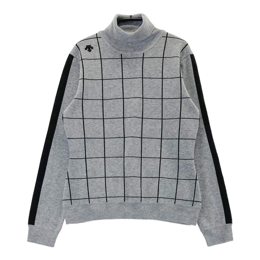 DESCENTE GOLF デサントゴルフ タートルネック ニットセーター 総柄