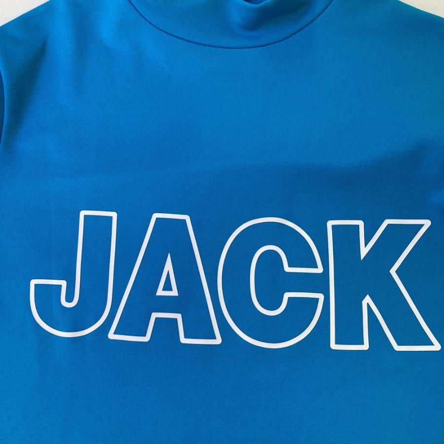 JACK BUNNY ジャックバニー モックネック半袖Tシャツ ブルー系 4