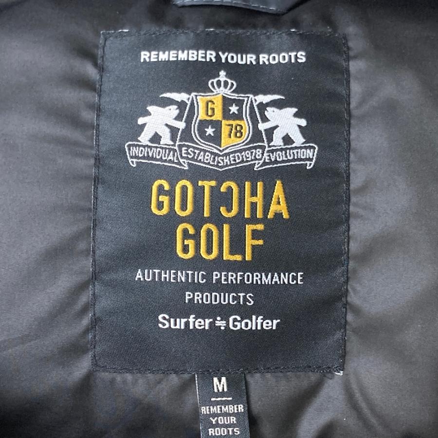 GOTCHA GOLF ガッチャゴルフ ダウンジャケット 総柄 ブラック系 M