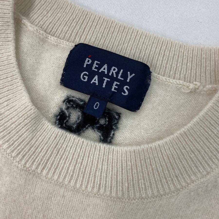 PEARLY GATES パーリーゲイツ 長袖 カシミヤ ニットセーター ホワイト