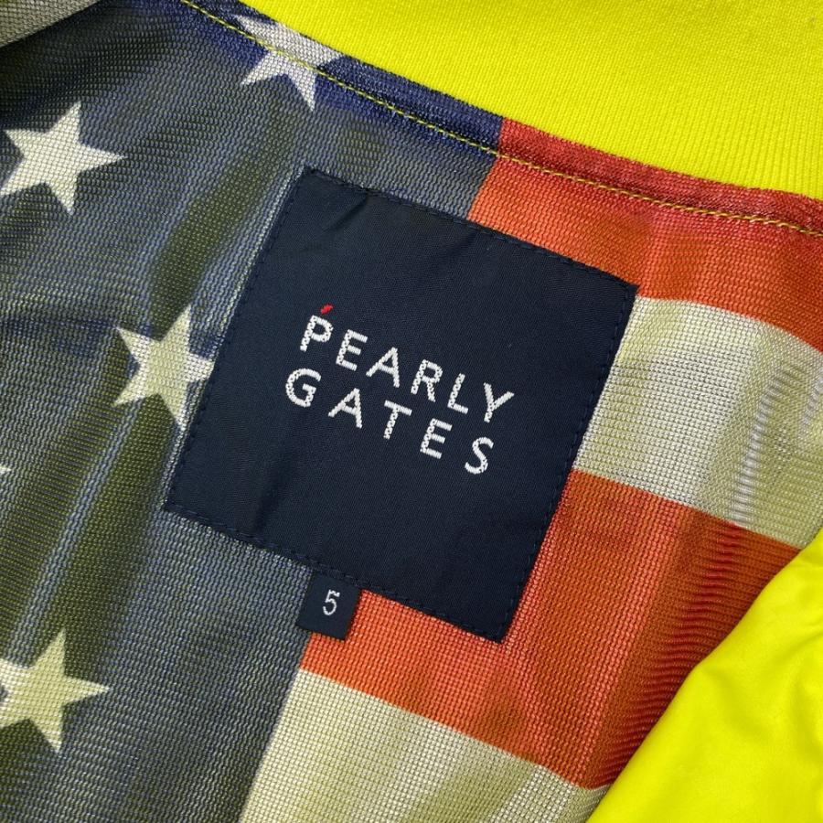 PEARLY GATES（パーリーゲイツ） 蓄熱 ジップジャケット 総柄 イエロー