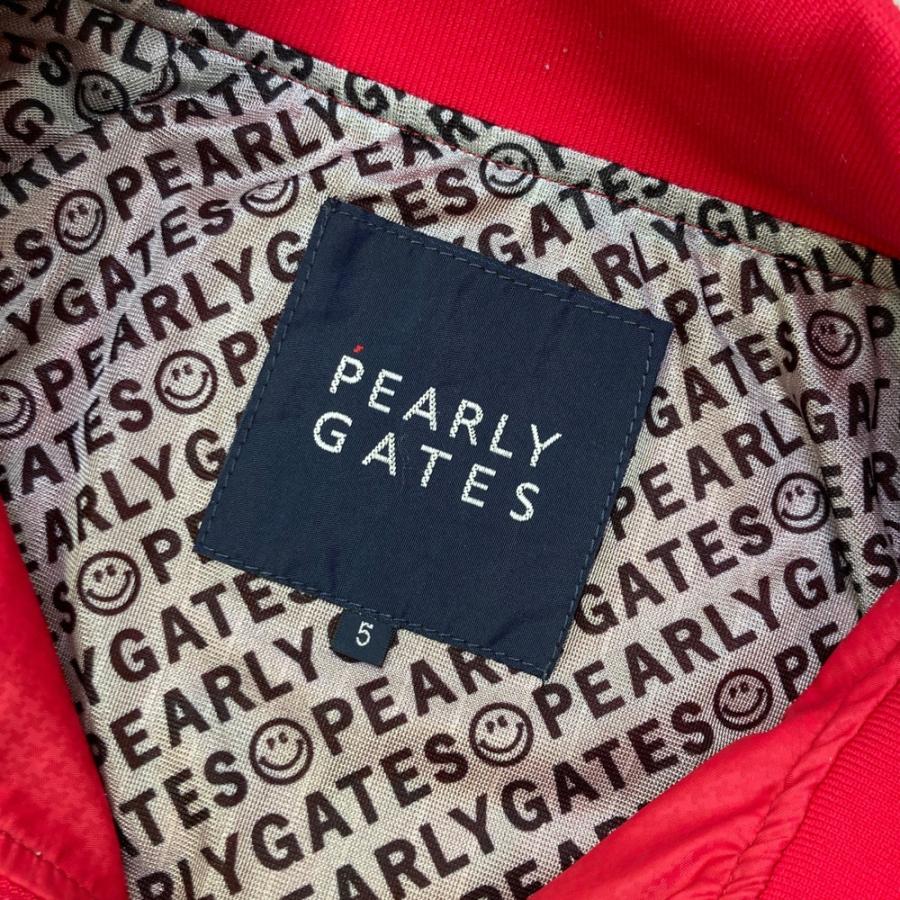 PEARLY GATES（パーリーゲイツ） 蓄熱 ジップジャケット 総柄 レッド系