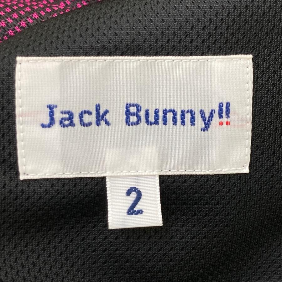 JACK BUNNY ジャックバニー ; ジップジャケット ロゴ 総柄 ブラック系