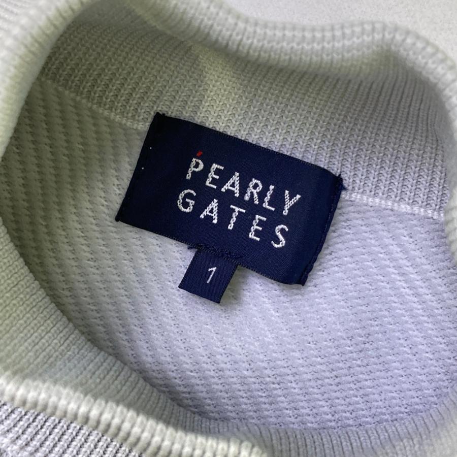 PEARLY GATES パーリーゲイツ 2024年モデル 長袖ニットセーター ストライプ柄 ホワイト系 1 ゴルフウェア レディースの画像