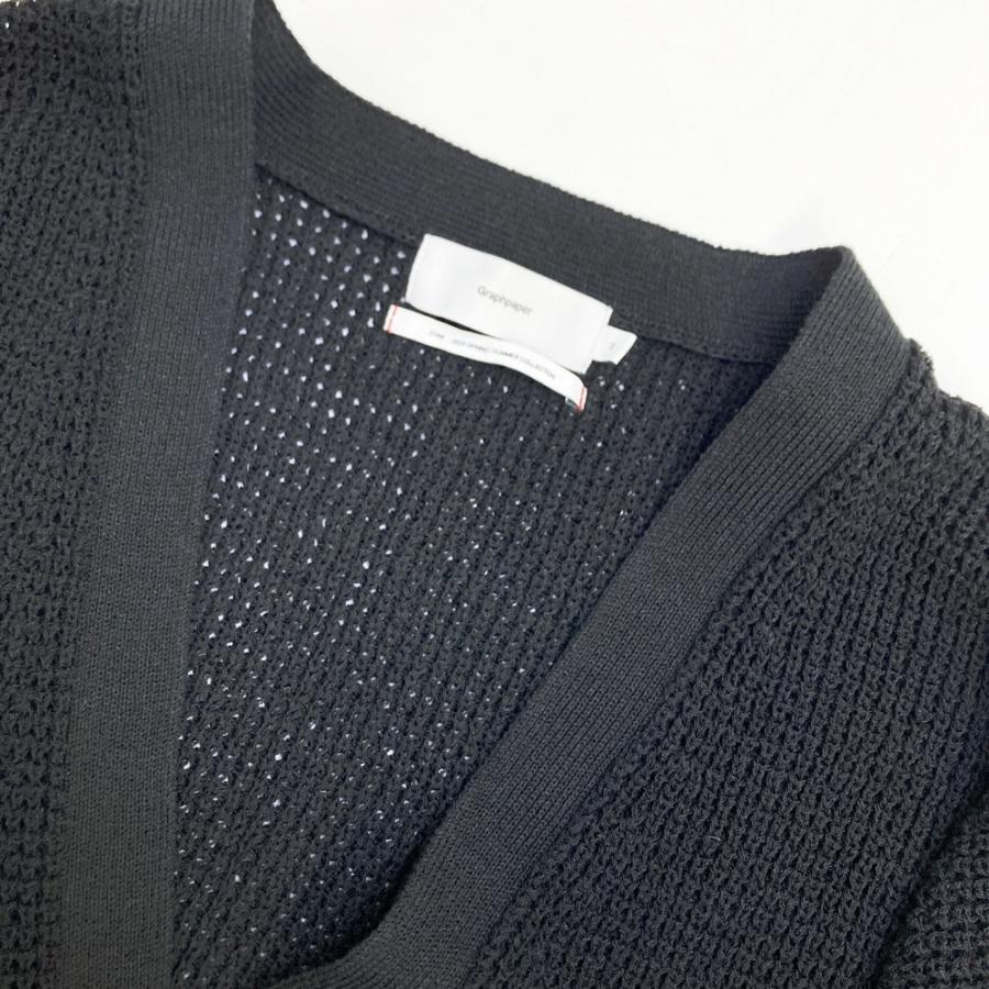 Graphpaper グラフペーパー カーディガン リネン混 ブラック系 2