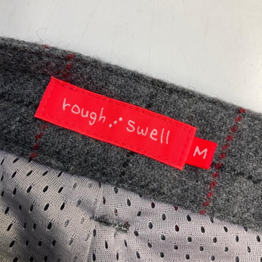 ROUGH\u0026SWELL ラフアンドスウェル  裏メッシュ ウール混 ジョガーパンツ チェック柄 グレー系 M ゴルフウェア レディースの画像