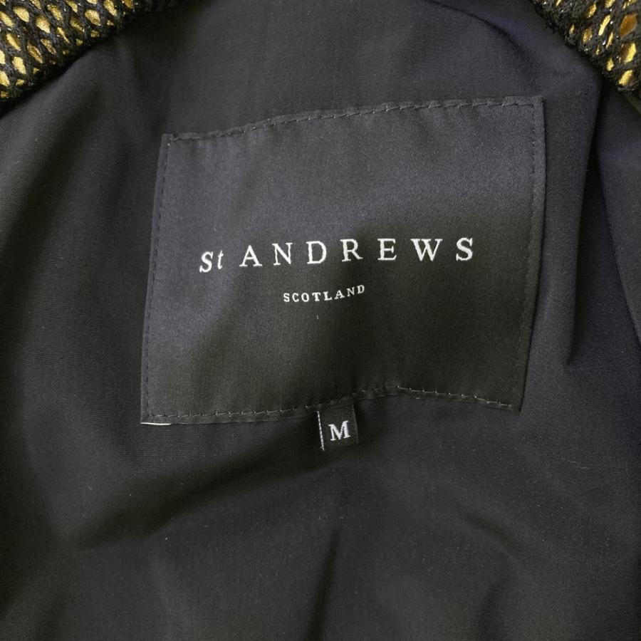 ST ANDREWS セントアンドリュース 裏地付ジップジャケット Mサイズ ST ANDREWS セントアンドリュース ジップジャケット ゴールド系 M