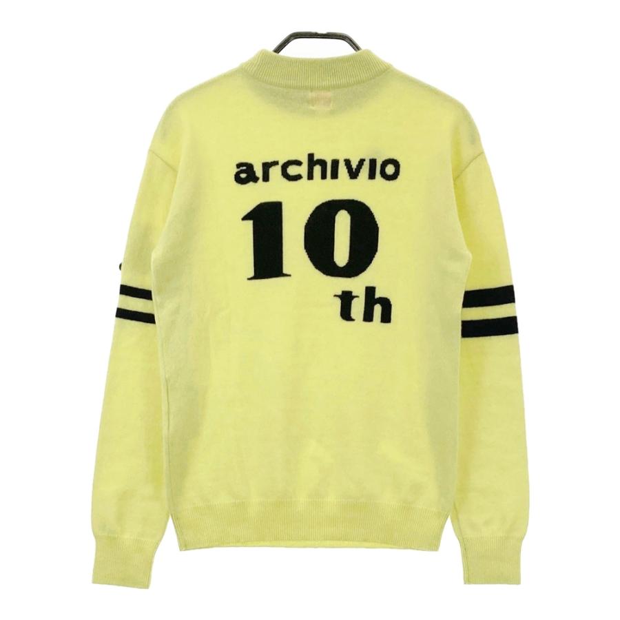 サイズ：36 ARCHIVIO アルチビオ 10周年 カシミヤ ニットセーター ワッペン  グリーン系 [240101648655] ゴルフウェア レディース ストスト ARCHIVIO アルチビオ 10周年 カシミヤ ニットセーター ワッペン