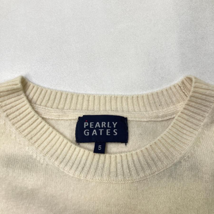PEARLY GATES パーリーゲイツ カシミヤ ニットセーター ホワイト系 5