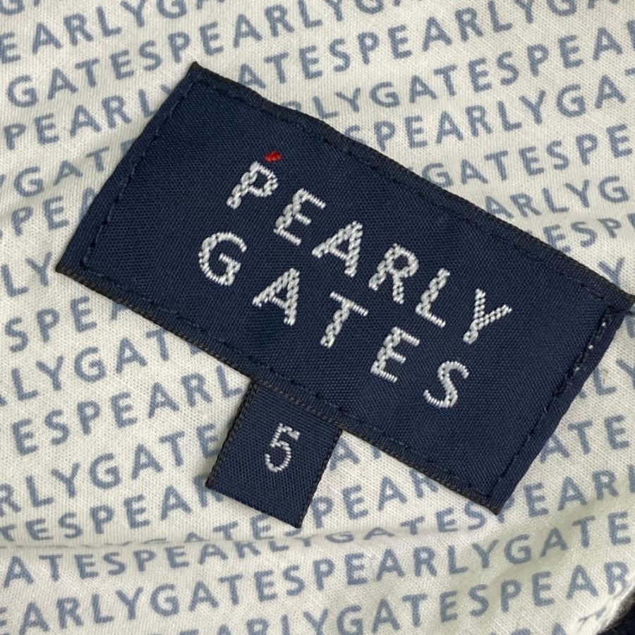 サイズ：5 PEARLY GATES パーリーゲイツ 2024年 フリース ロングパンツ ワッペン  ネイビー系 [240101648849] ゴルフウェア メンズ ストスト PEARLY GATES パーリーゲイツ 2024年 フリース ロングパンツ ワッペン