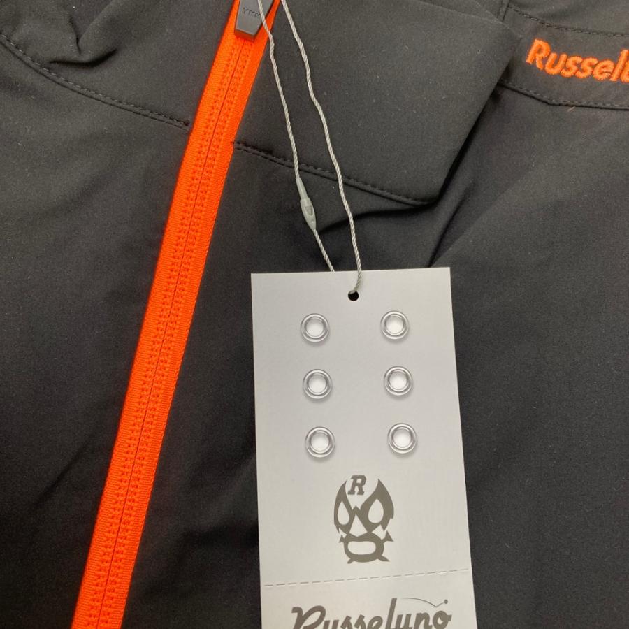 ラッセルノ russluno ブラック セットアップ　 ゴルフ 4 　春夏 新品】RUSSELUNO ラッセルノ ジップベスト ブラック系 4 ゴルフウェア