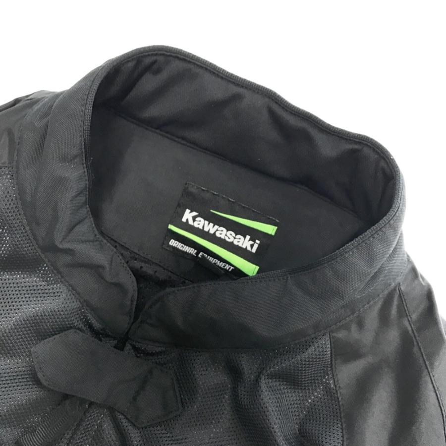 KAWASAKI カワサキ  レーシングメッシュブルゾン  ブラック系 LL バイクウェア メンズの画像