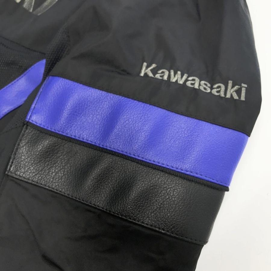 KAWASAKI カワサキ  レーシングメッシュブルゾン  ブラック系 LL バイクウェア メンズの画像