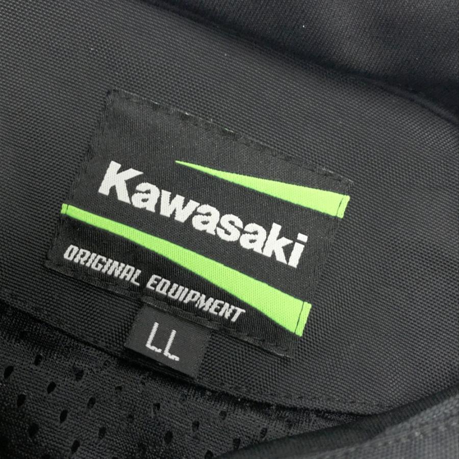 KAWASAKI カワサキ  レーシングメッシュブルゾン  ブラック系 LL バイクウェア メンズの画像