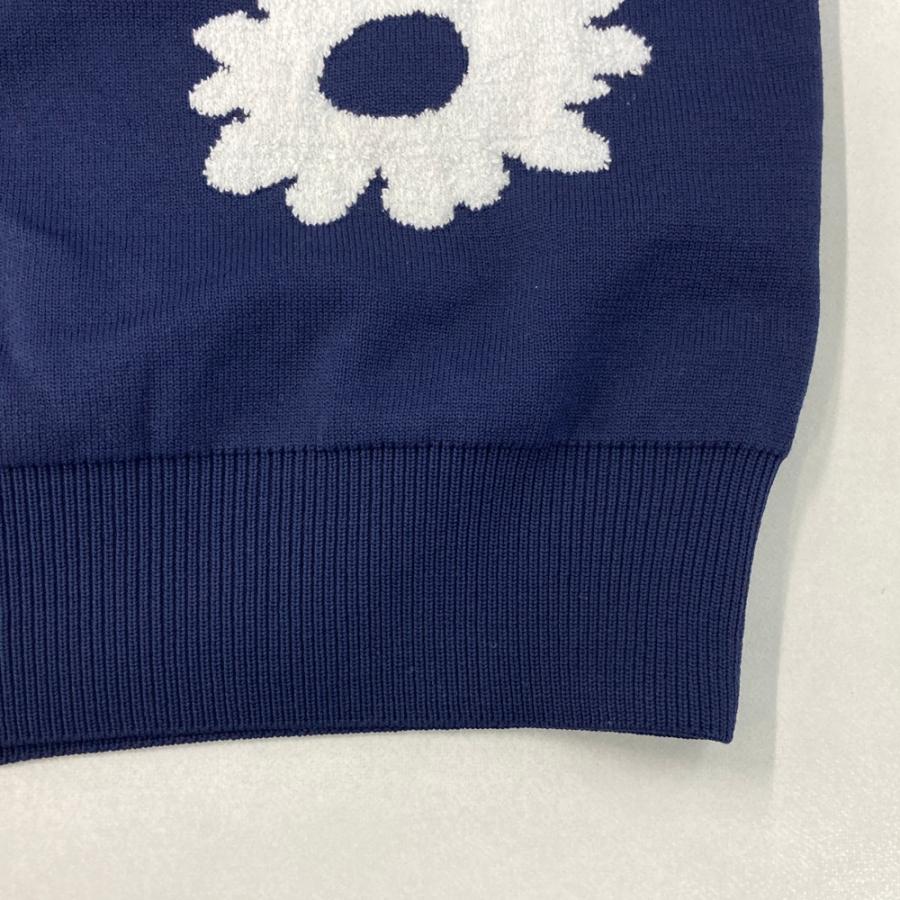 PEARLY GATES（パーリーゲイツ） 長袖ニットセーター 花柄 ネイビー系