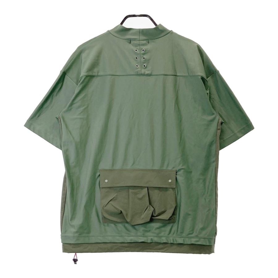 サイズ：4 RUSSELUNO ラッセルノ  ハイネック 半袖Tシャツ ルチャ 総柄 ネイビー系 [240101464207] ゴルフウェア メンズ ストスト RUSSELUNO ラッセルノ ハイネック 半袖Tシャツ ルチャ カーキ系 4