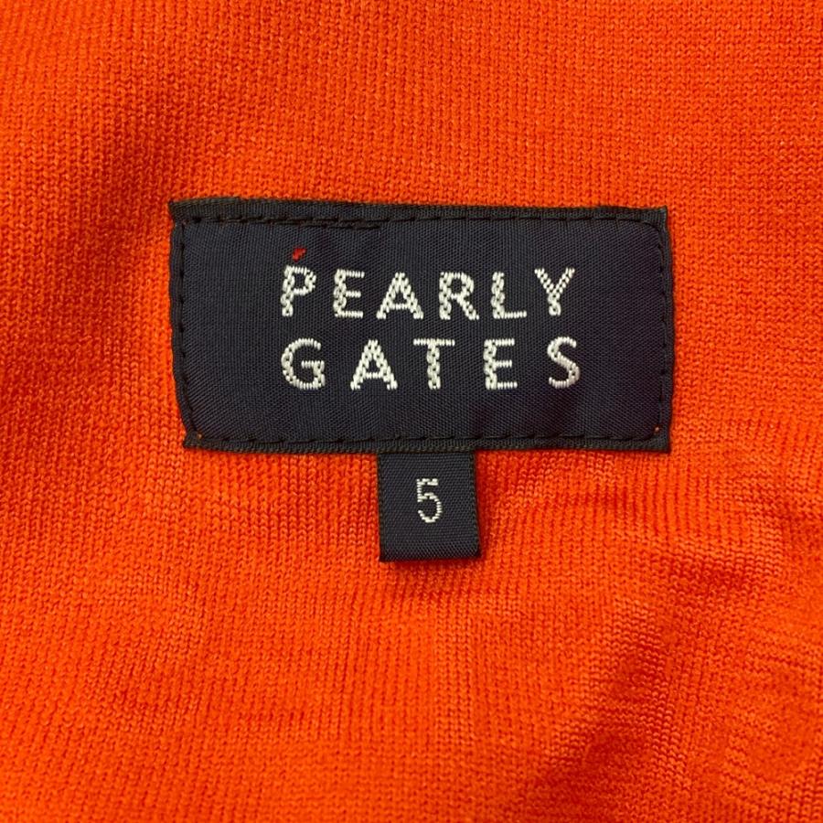 サイズ：5 PEARLY GATES パーリーゲイツ 2024年モデル ロゴ刺繍入り ロングパンツ ロゴ柄 オレンジ系 [240101651265] ゴルフウェア メンズ ストスト PEARLY GATES パーリーゲイツ 2024年モデル ロゴ刺繍入り ロングパンツ
