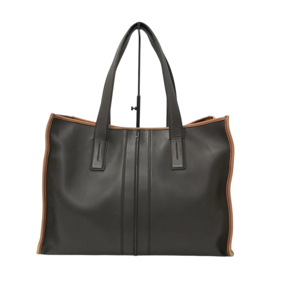 TOD'S（トッズ） ダブルストライプ トートバッグ ブラウン系