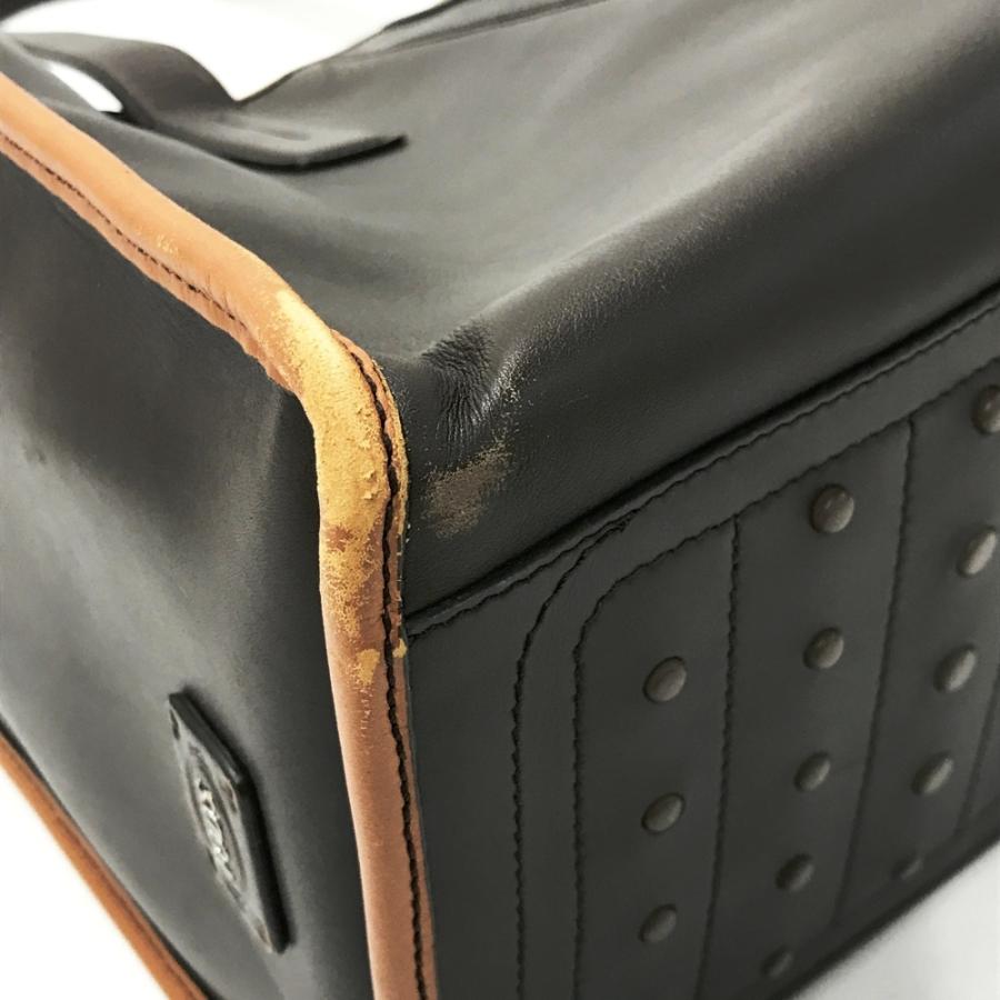 TOD'S（トッズ） ダブルストライプ トートバッグ ブラウン系