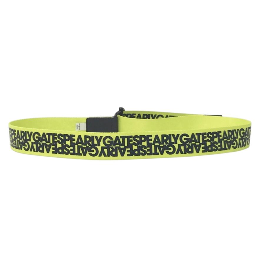 PEARLY GATES パーリーゲイツ  ベルト ロゴ総柄 イエロー系  [240101653234] ゴルフウェア ストスト PEARLY GATES（パーリーゲイツ） ベルト ロゴ総柄 イエロー系 ゴルフ