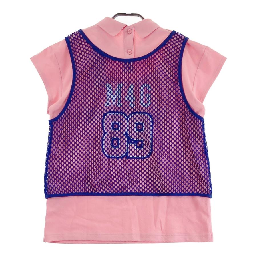 【新品】PEARLY GATES パーリーゲイツ 2024年モデル 襟付き レイヤード風Tシャツ  ピンク系 2 ゴルフウェア レディースの画像