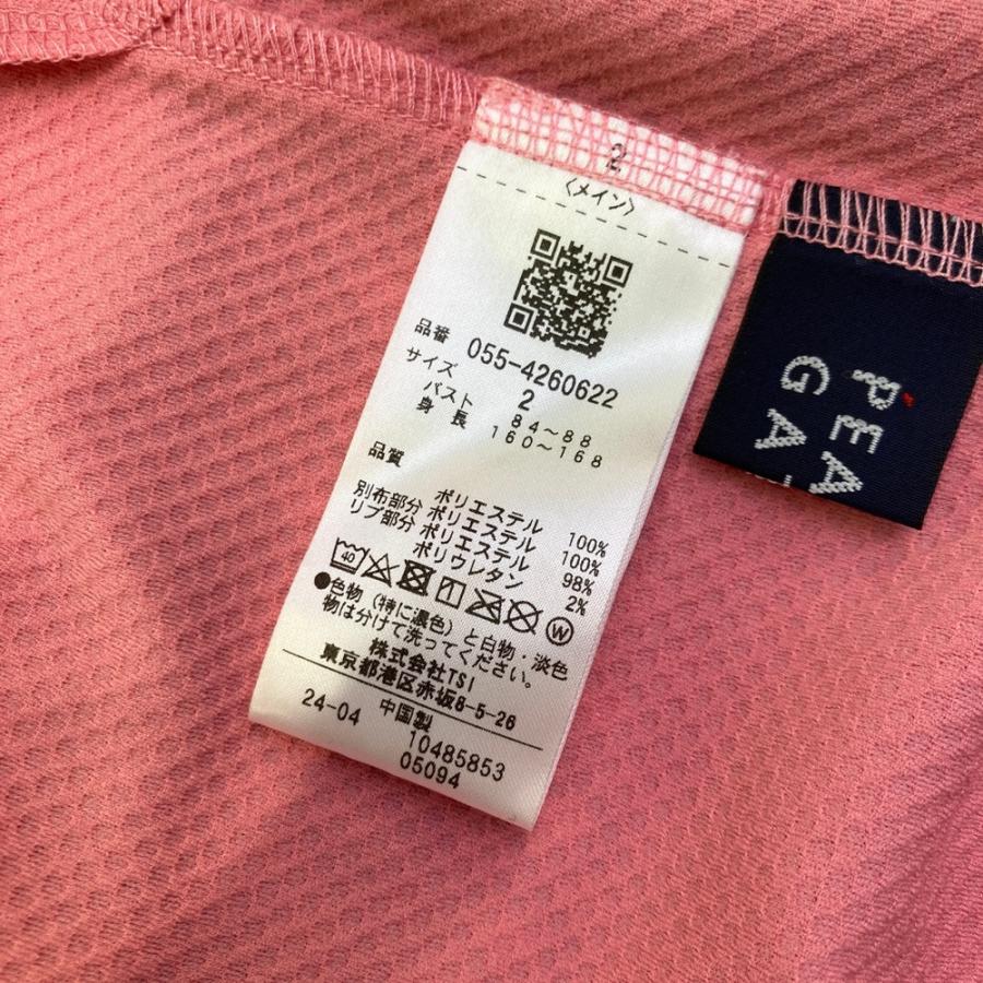 【新品】PEARLY GATES パーリーゲイツ 2024年モデル 襟付き レイヤード風Tシャツ  ピンク系 2 ゴルフウェア レディースの画像