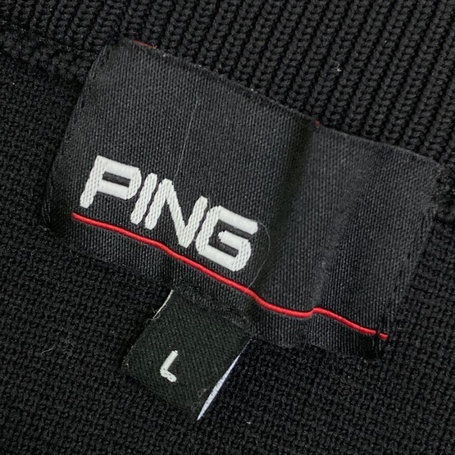 PING（ピン） 長袖ニットセーター ブラック系 L ゴルフウェア メンズ