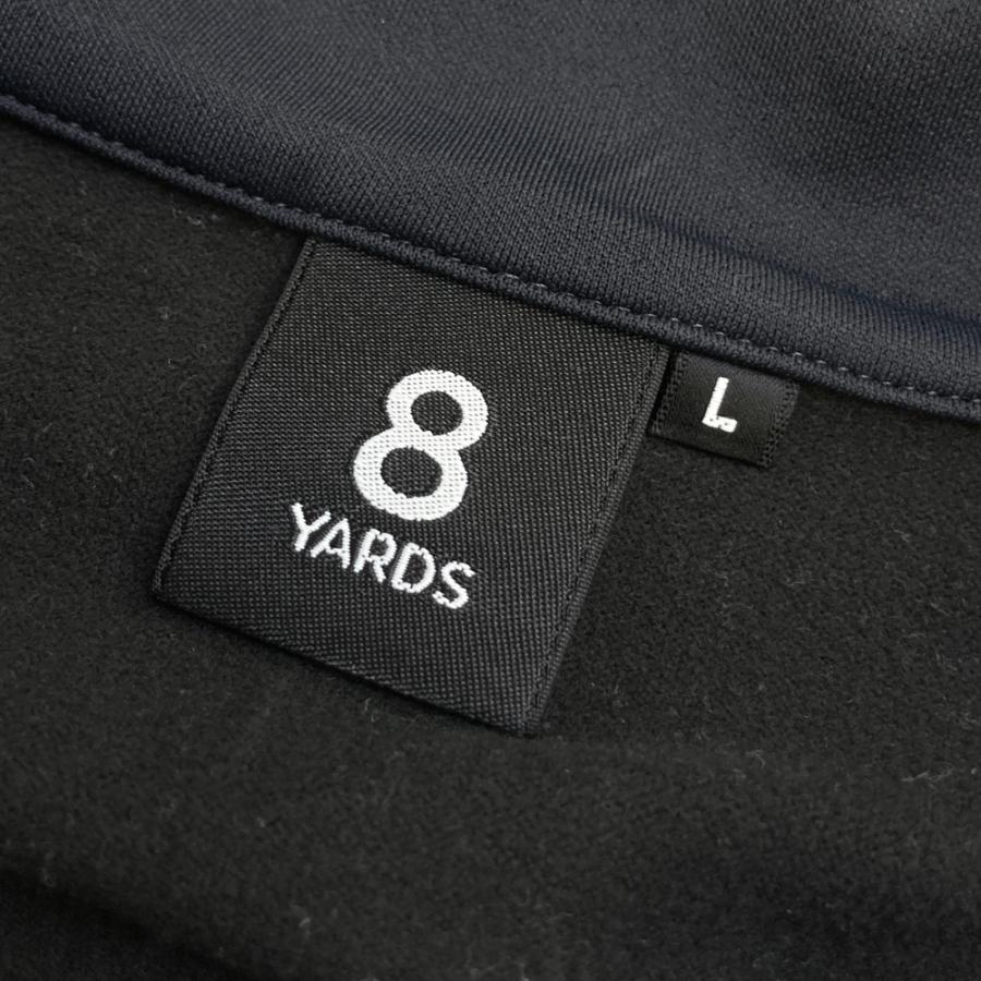 8YARDS ハチヤーズ 裏起毛 ジップジャケット ブラック系 L ゴルフ