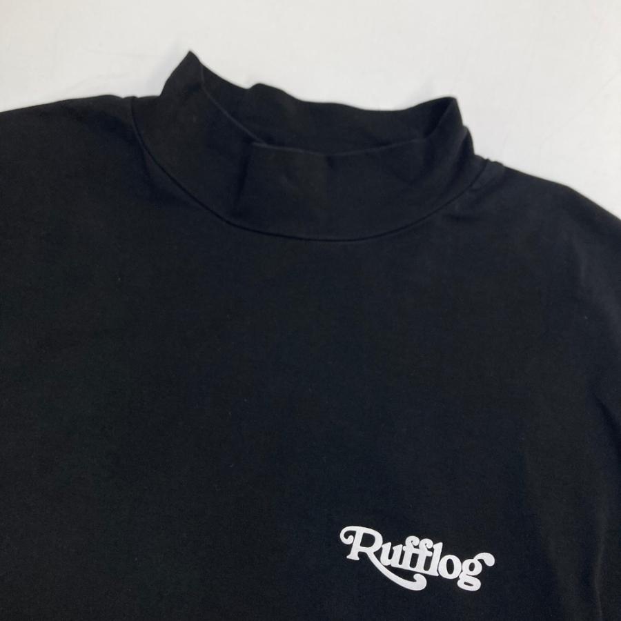 RUFFLOG ラフロッグ RF/23SSM/T05 モックネック 半袖Tシャツ ブラック