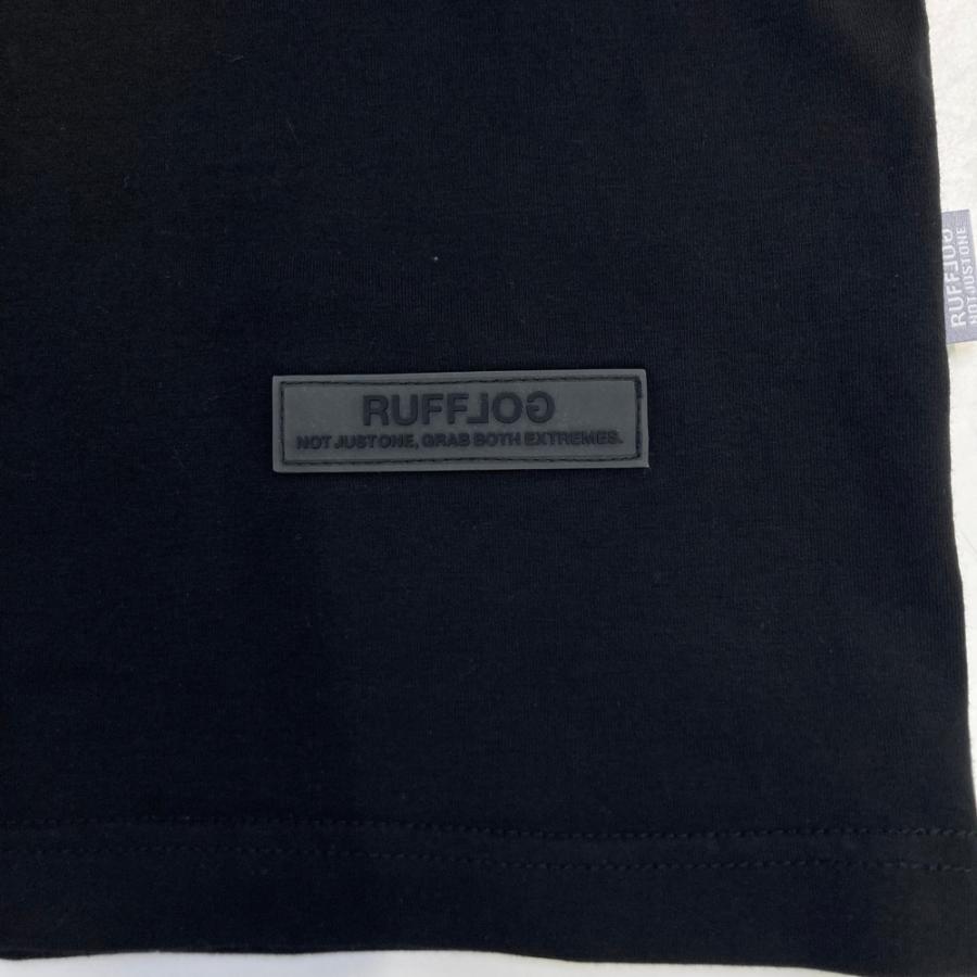 RUFFLOG ラフロッグ RF/23SSM/T05 モックネック 半袖Tシャツ ブラック