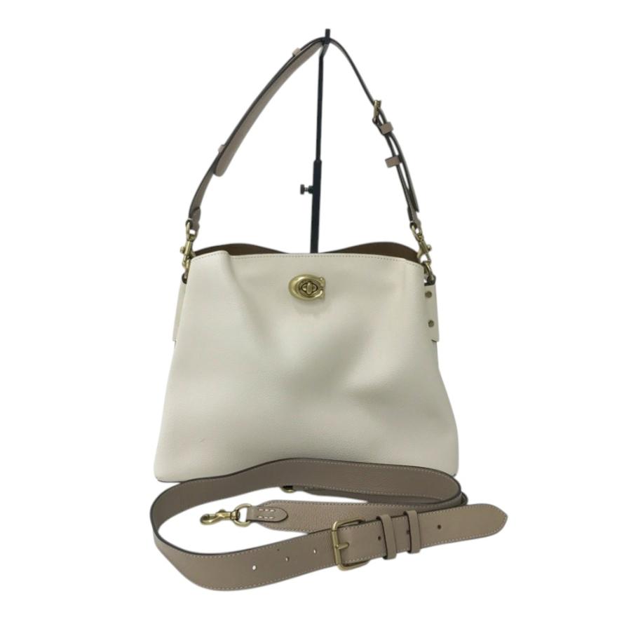 COACH コーチ ウィロウ C2590 レザー 2WAYショルダーバッグ ホワイト系 