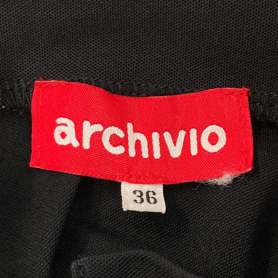 サイズ：36 ARCHIVIO アルチビオ  ハーフジップ ノースリーブシャツ  ブラック系 [240101655354] ゴルフウェア レディース ストスト archivio（アルチビオ） ハーフジップ ノースリーブシャツ ブラック系