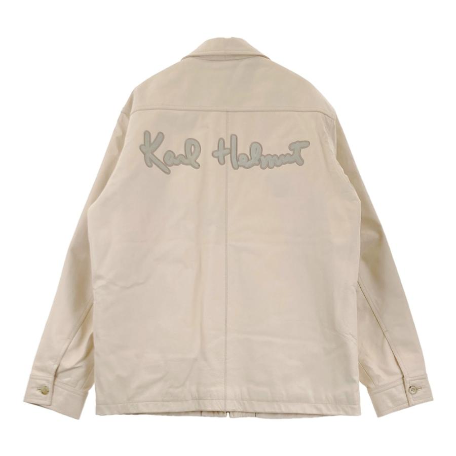 Karl Helmut カールヘルム 豚革 レザージャケット ベージュ系 L メンズ 