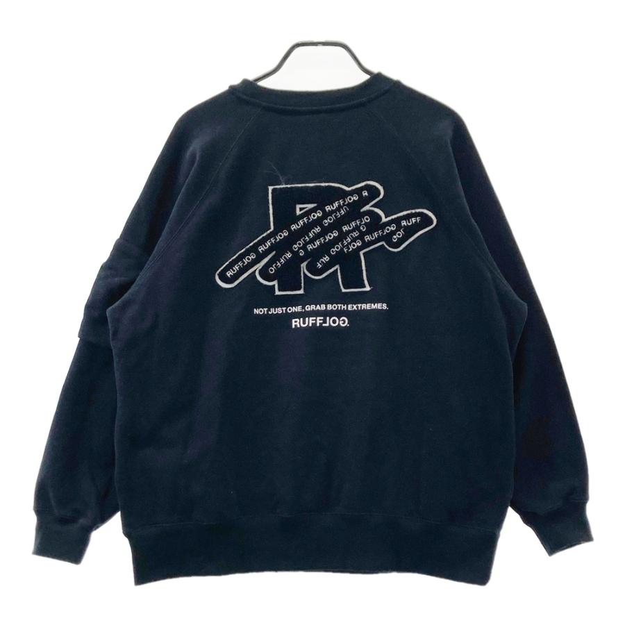 RUFFLOG ラフロッグ 裏起毛 スウェット トレーナー ブラック系 L